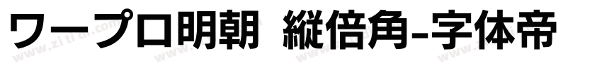 ワープロ明朝 縦倍角字体转换
